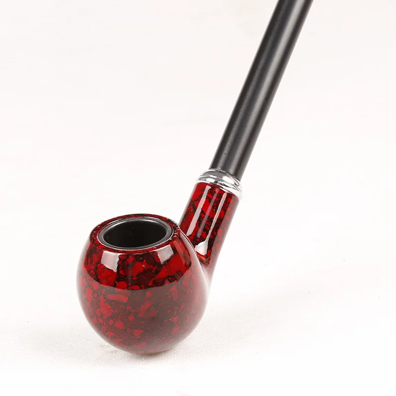 Top Quality 15.9inch Long Cigarette Holder Exquisite Brown Handle Tobacco Smoke Pipe with Box | Дом и сад