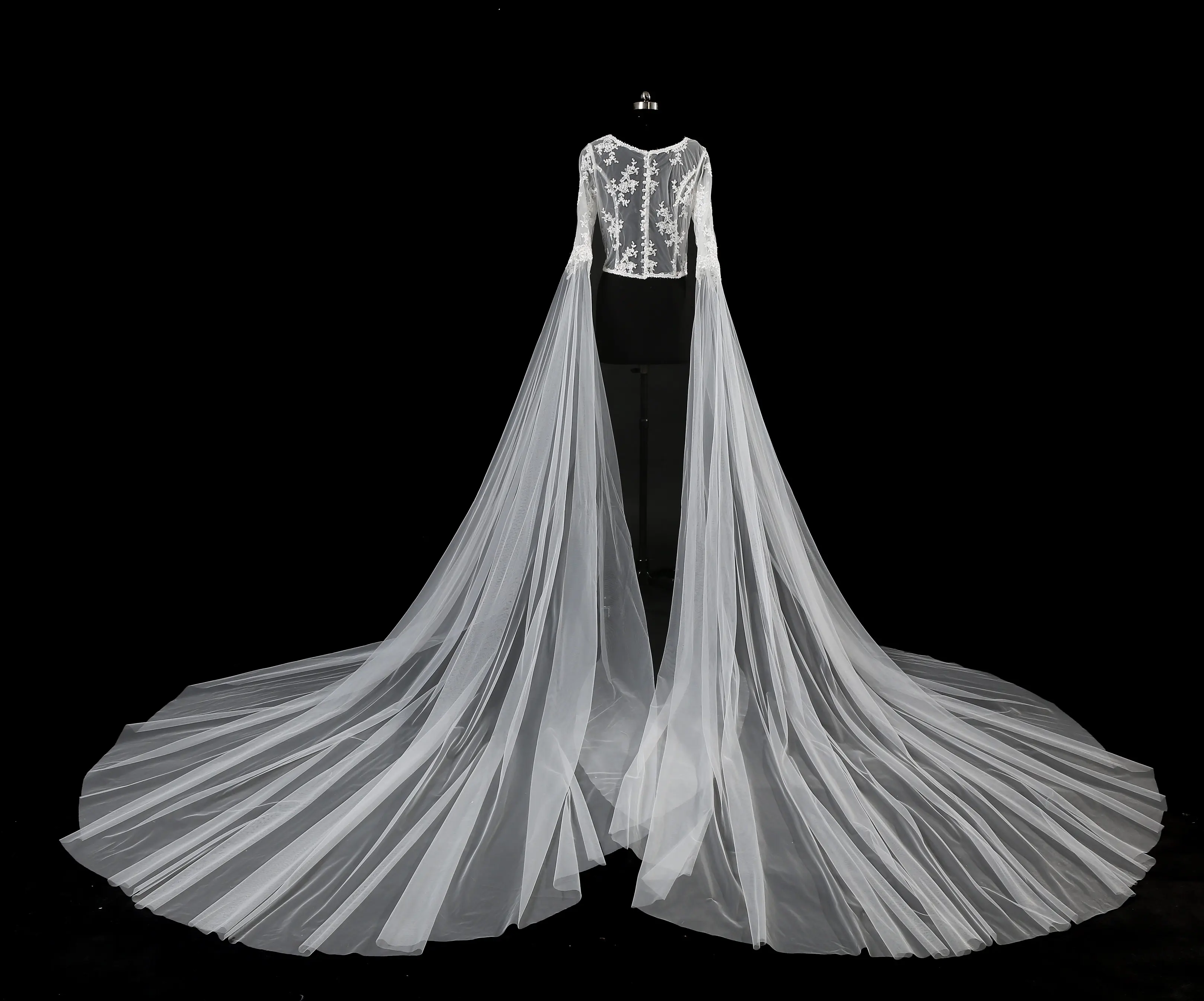 

Однослойная свадебная фата цвета слоновой кости, 5 м