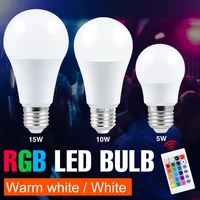15w smart light bulb e27 led rgb lamp colorful rgbw lampada led 220v decoration home 85 265v rgbwhite dimmable rgbww magic bulb