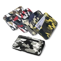 mens mini army camouflage leather wallet with coin pocket super slim purse money clip bag bank credit card card cash holder