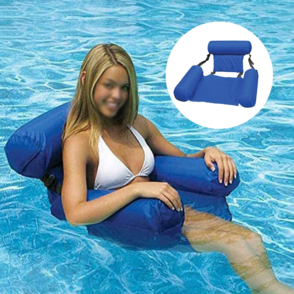 

Inflatable Pool Chair Floating Hammock Sofa Float Lounge Drifter Saddle Buoy