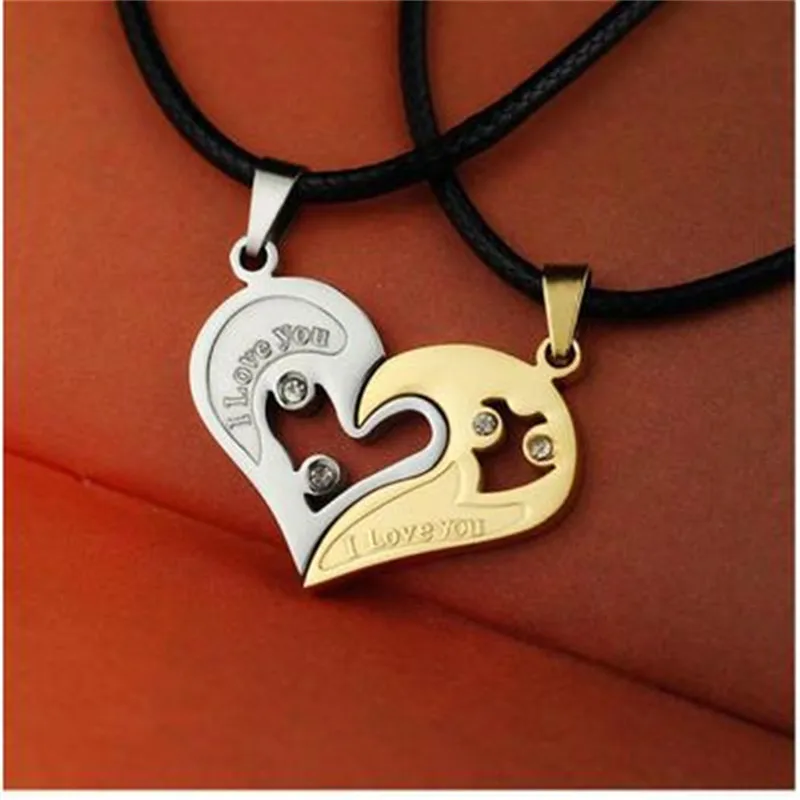 Модное ожерелье с кулоном для лучших друзей любовь пары 2 шт./компл. радуга