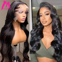 30 40 inch body wave lace wig 13x6 lace frontal human hair wigs brazilian loose water wave 5x5 lace closure wig for black women