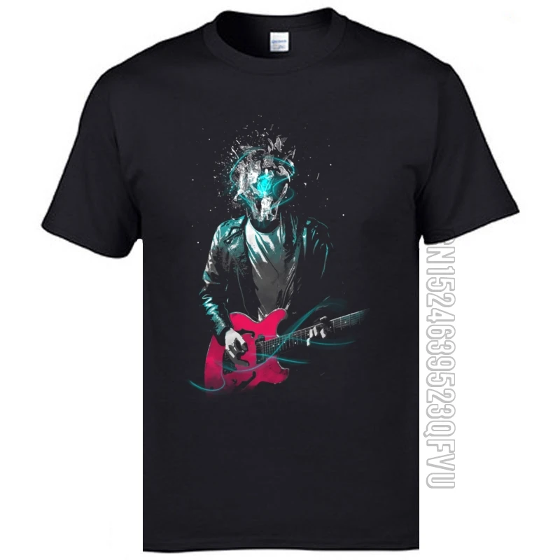 

Excited Guitarist Rocky Cool T Shirts Mens Fashion Casual Print 3D Tee Shirt Oversized Tall Size Jazz Rock Band Music T-Shirts