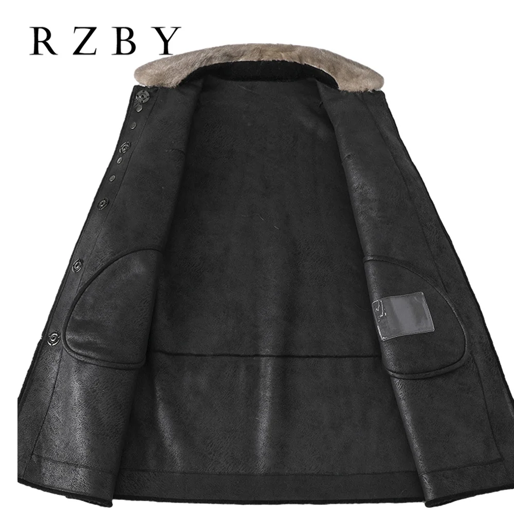 Женское кожаное пальто зимнее длинное с лисьим мехом Воротник из 2021 шерсти 100%