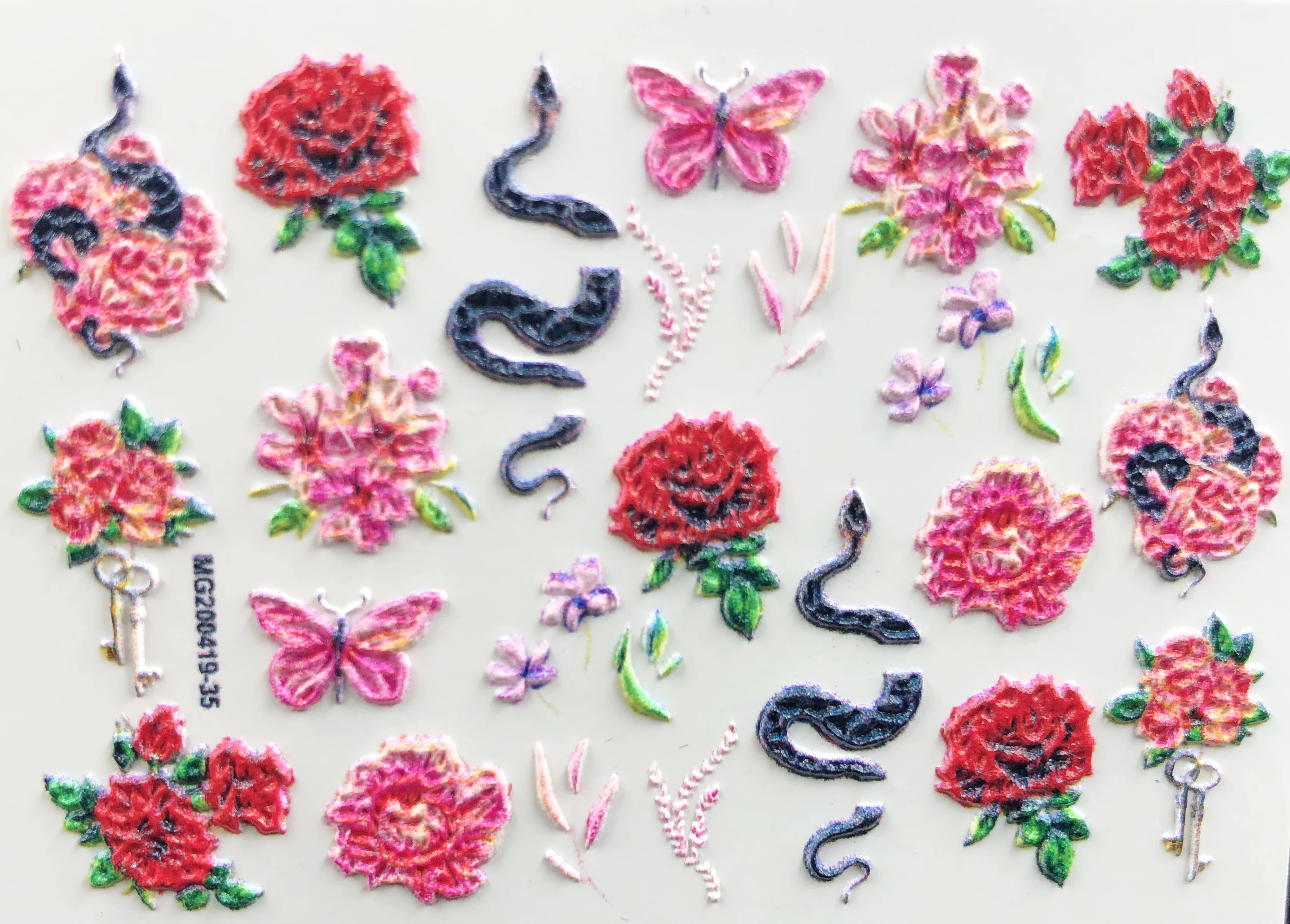 1 шт. 3D акриловая гравировка натуральная пчела фотообои для ногтей водные