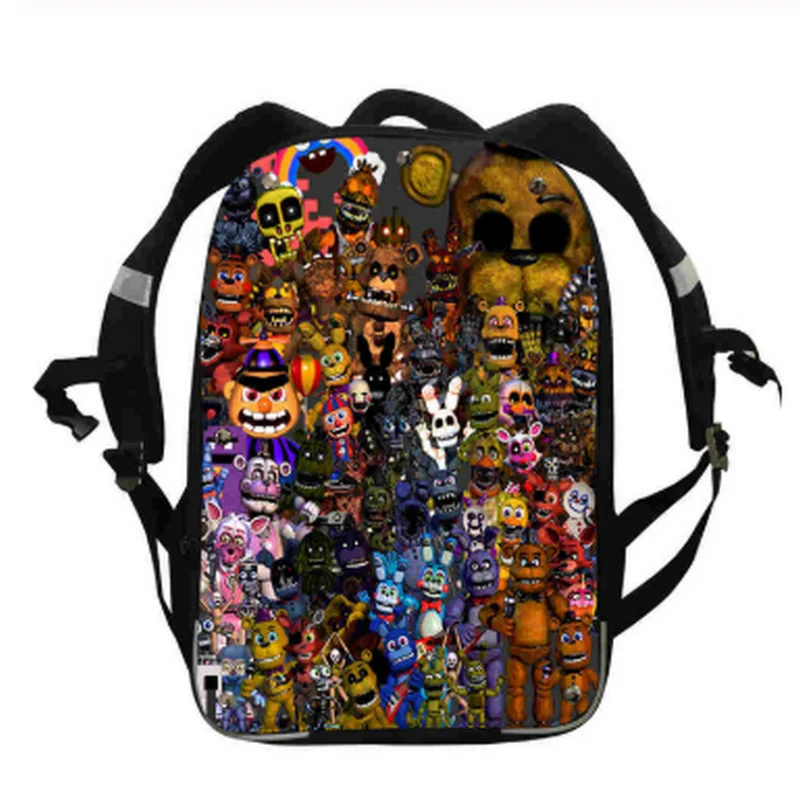 FNAF аниме рюкзаки животные лошадь Орел Фредди сумки Чика Фокси мальчики девочки