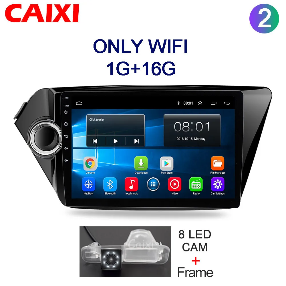 9 ''Android 8,1 2din автомобильный радио мультимедиа плеер для Kia RIO 3 4 2010 2011 2012 2013 gps навигации автомобиля dvd - Цвет: Cx-K2-L-CAM