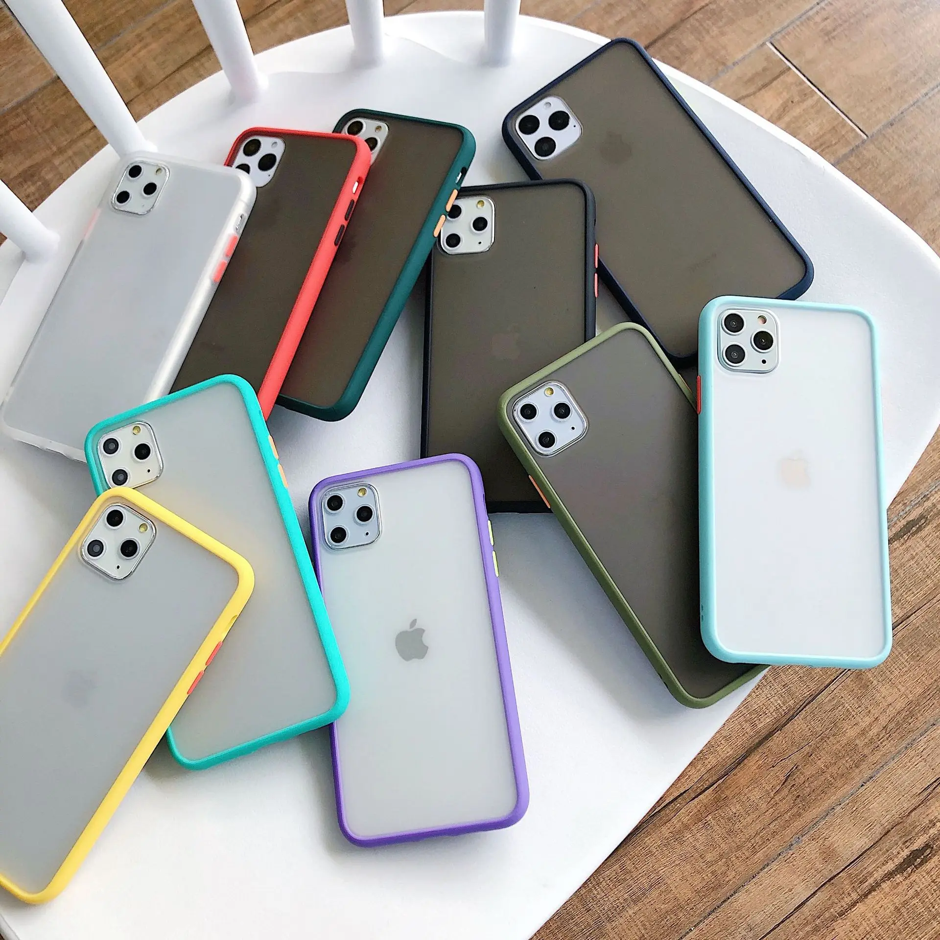 Olege Ультратонкий чехол для телефона iPhone 11 Pro 8 6 6s Plus X XR XS Max контрастный карамельный