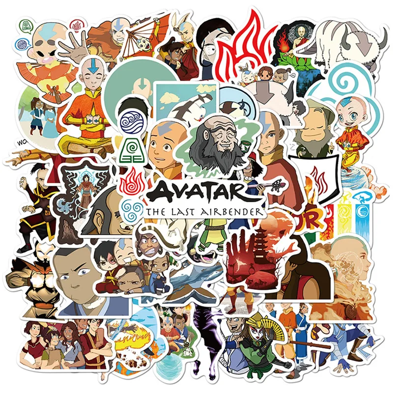 50 шт. Аватар последняя наклейка Airbender аниме упаковка скейтборд гитара ноутбук