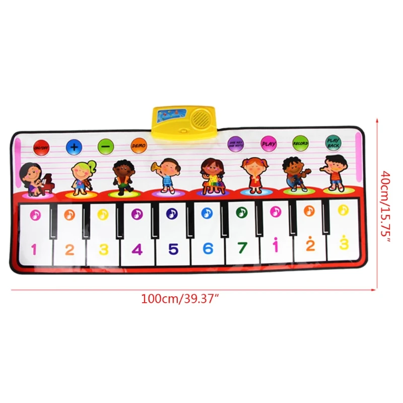 Детский магнитный коврик B2EB из полиэстера для пианино складные аксессуары