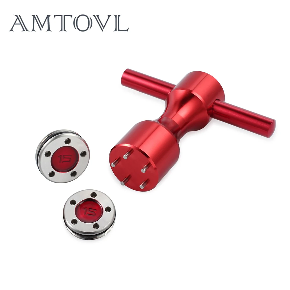 AMTOVL 1 pcs Red Wrench + 2Pcs 15g Stainless Steel Golf Custom Weights For Titleist Scotty Cameron Putters And California Series