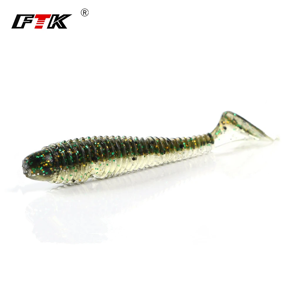 Приманка для рыбалки от FTK Shad Worm Soft Body Bait 1 шт. 70 мм г приманка окуня рыболовная