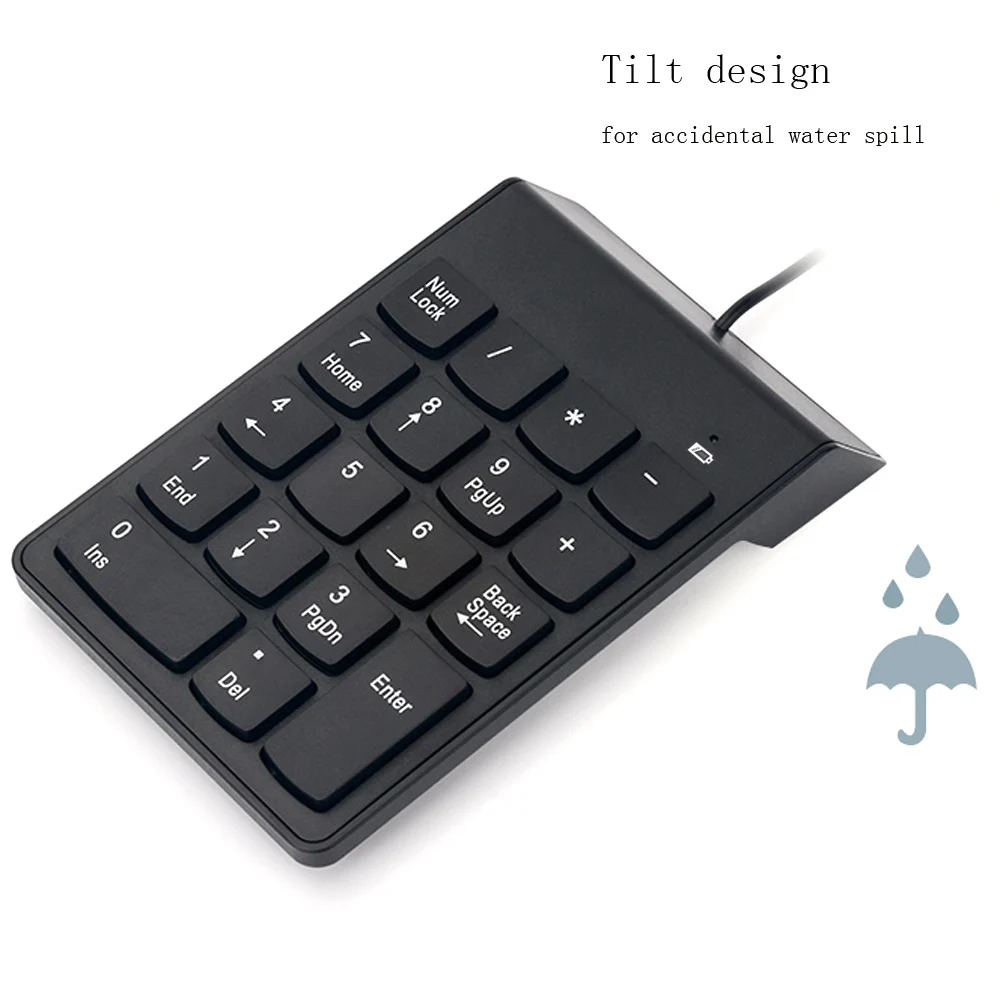 Проводная USB цифровая клавиатура KKmoon тонкая мини с цифрами 18 клавиш для iMac/Mac