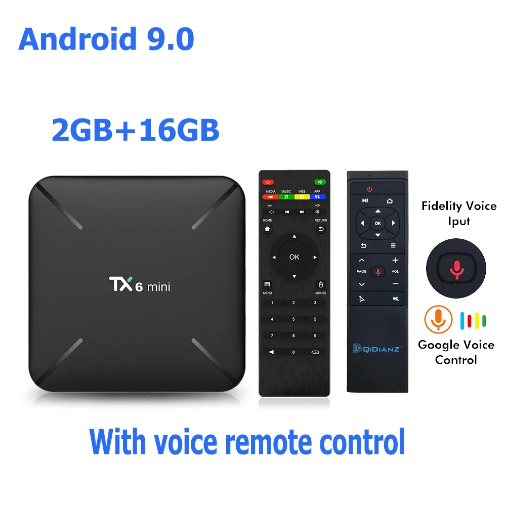 2G 16G-MT12 Tanix TX6 Мини Смарт ТВ приставка android 9,0 Allwinner H6 2G+ 16G 2,4 GHz WiFi Поддержка 4K H.265 ТВ приёмник Netflix приставка TX6mini - Цвет: 2G 16G-MT12
