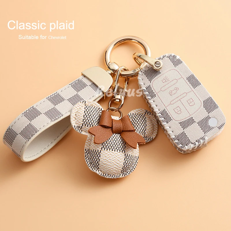

Leather Car Key Cover Protection For Chevrolet Cruze Aveo Trax Sail Malibu Captiva Opel Vauxhall Astra J Corsa Insignia Mokka