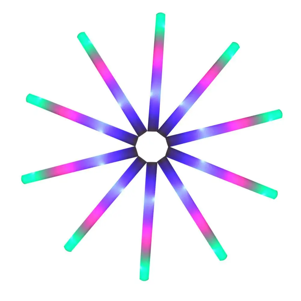 

5Pcs /Set DJ Flashing Glowing Stick Concert Party Rave LED Light Wand Multi Color Foam Batons Rally Rave Kids Party Cheer Batons