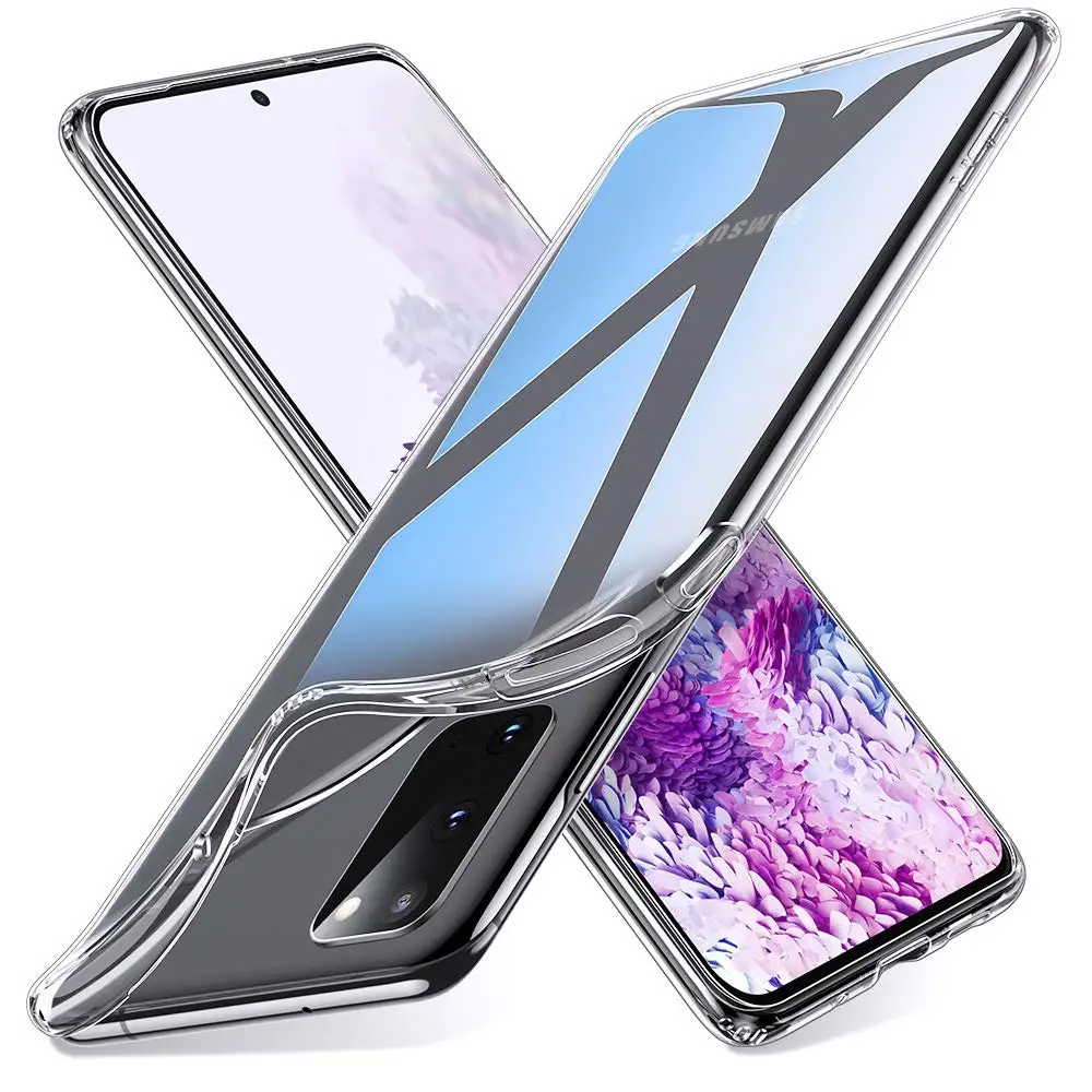 Прозрачный чехол для телефона Samsung Galaxy S20 FE Lite Note 20 Ultra Plus мягкий силиконовый из ТПУ