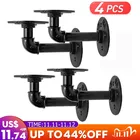 4 шт., полка для труб, кронштейн, железная промышленная полка для труб, скобы для крепления, держатель для хранения, стойки для дома 15X8cm