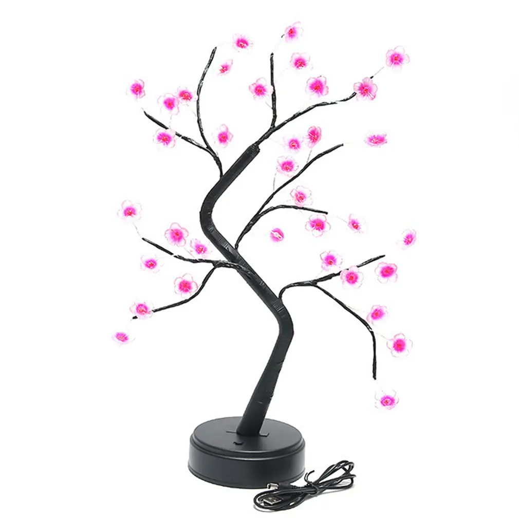 

HX006 Tree Lamp Led Warm Light Cherry Blossoms Copper Tree Lamp Small Desk Lamp Festival Decoration Tree Lamp