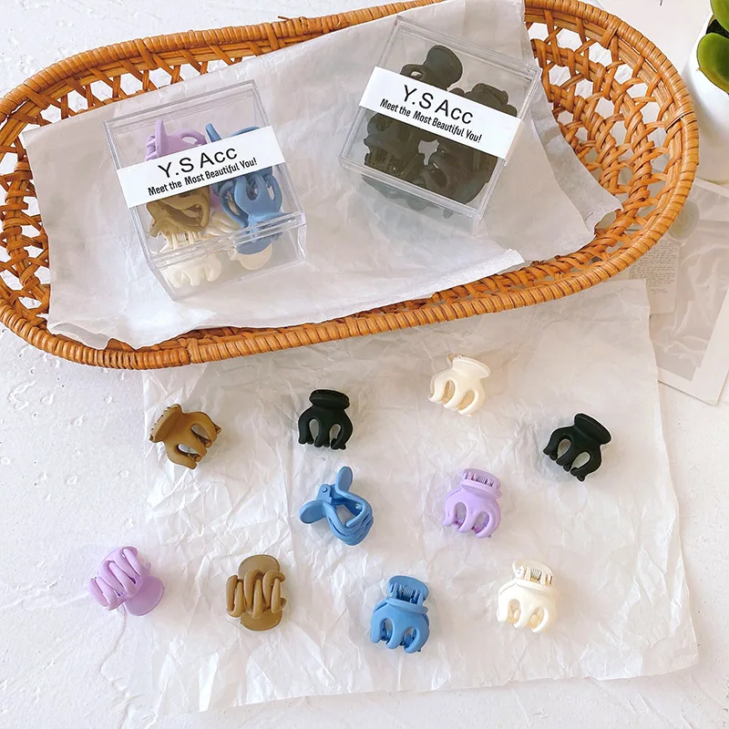 

8 шт. Новые однотонные заколки для волос для женщин и девушек маленькие заколки для волос акриловые заколки для волос модные аксессуары для ...