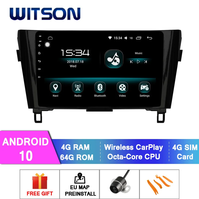 Автомобильный DVD проигрыватель WITSON Android 10 0 4 + 64 ГБ 2 дюйма GPS для NISSAN TIIDA 2016 (версия