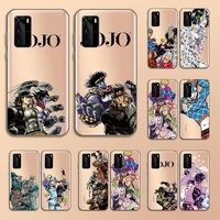 jojo anime bizarre adventure phone case transparent for huawei p20 p30 p40 lite pro p smart 2019 honor 8x 10i
