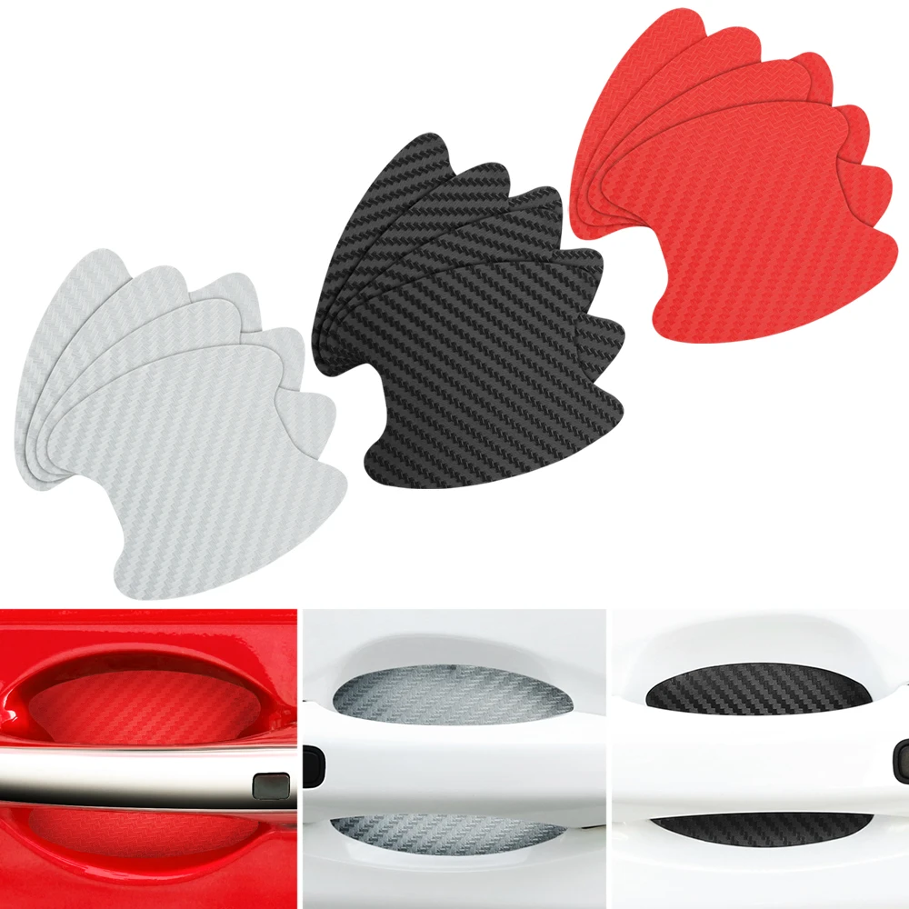 Защитная пленка для ручки двери автомобиля из карбонового волокна от царапин для Mitsubishi Lancer ASX Outlander Pajero L200 Galant On.