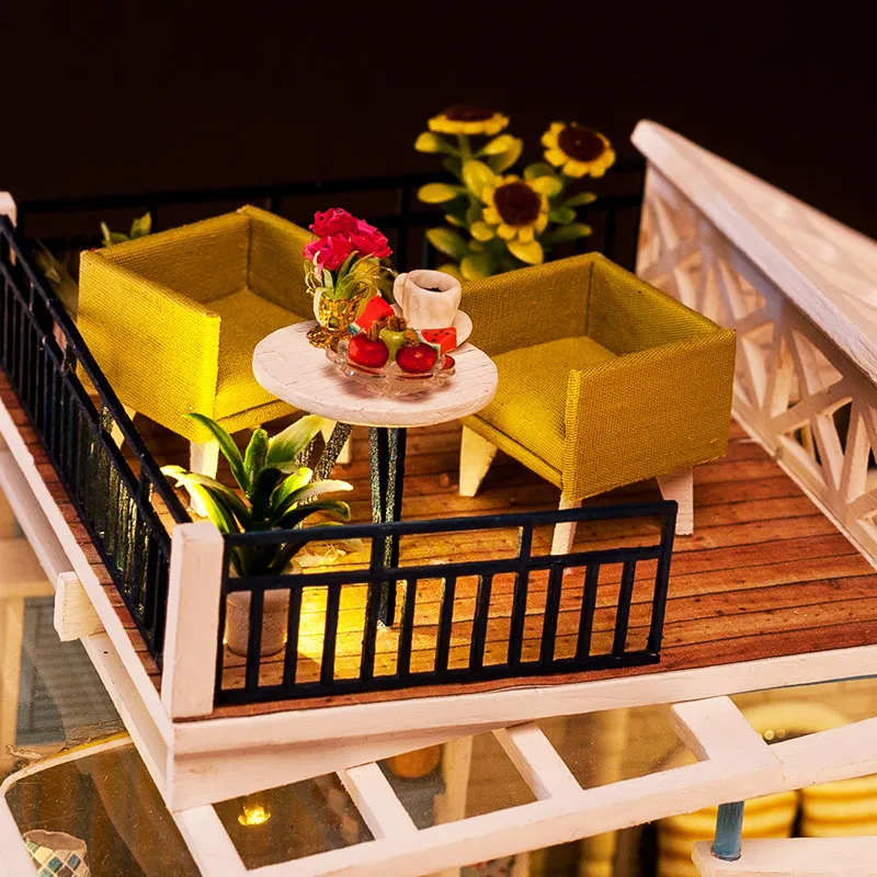 Кукольный дом набор деревянный большого размера модный кукольный домик мебель