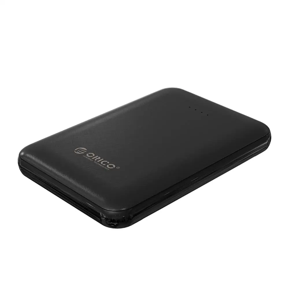 Черный ORICO 5000 мАч Внешний аккумулятор Двойной USB портативный тонкий повербанк портативный внешний аккумулятор для iphone Xiaomi Мобильный телефон - Цвет: Черный