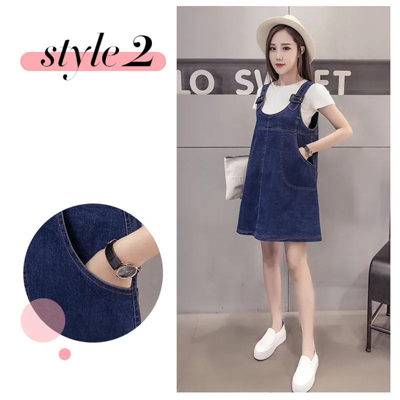 Новое Элегантное джинсовое платье для беременных + футболка комплект из двух