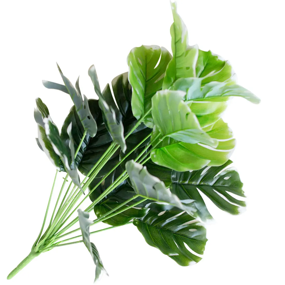 18 leaves 49cm white 1 шт. искусственные растения зеленые листья в форме Панциря Черепахи Сад домашний декор Мексиканская Осенняя декорация искусственная трава растения искусственные цветы - Цвет: 18 leaves 49cm white