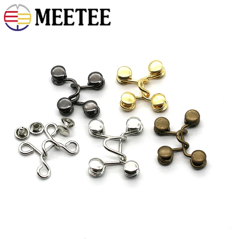 Meetee 10 комплектов 27X28/32X28mm металлические крючки для одежды джинсы на талии