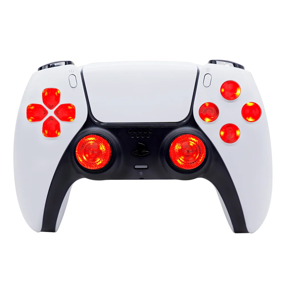 Для PS5 6 цветов подсветка D-Pad аналоговые кнопочные светодиодные кнопки для