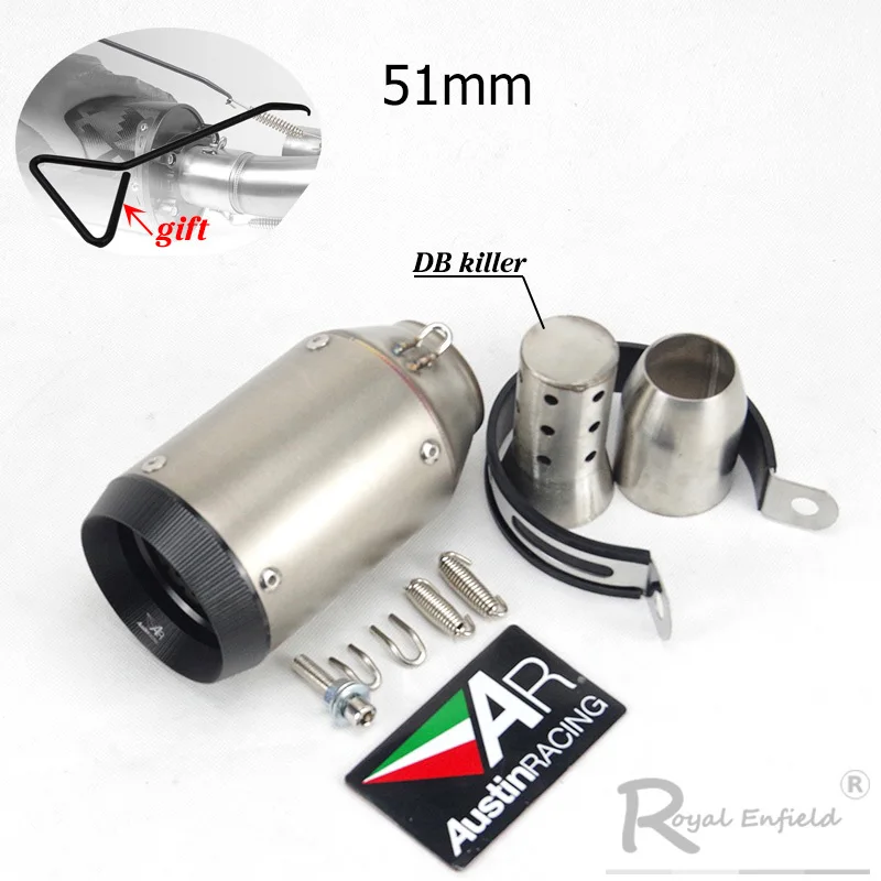 6-51mm 51/60 мм Универсальный moto rcycle выхлопных газов с дБ убийца глушитель выхлопных газов для Остин гоночный мотоцикл выхлопной трубы Escape moto для Yamaha для Honda - Цвет: 6-51mm