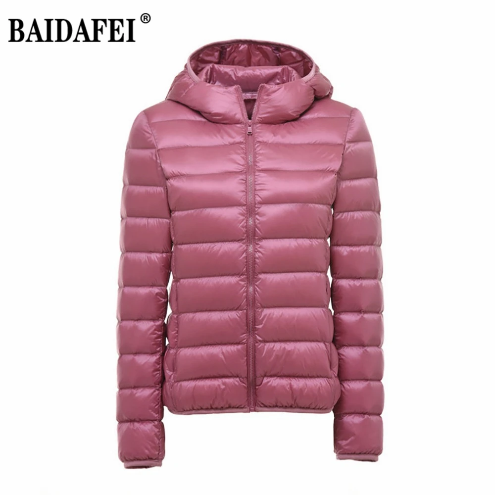 Новые женские ультра светильник пуховики и парки для мужчин с капюшоном 90% Белые