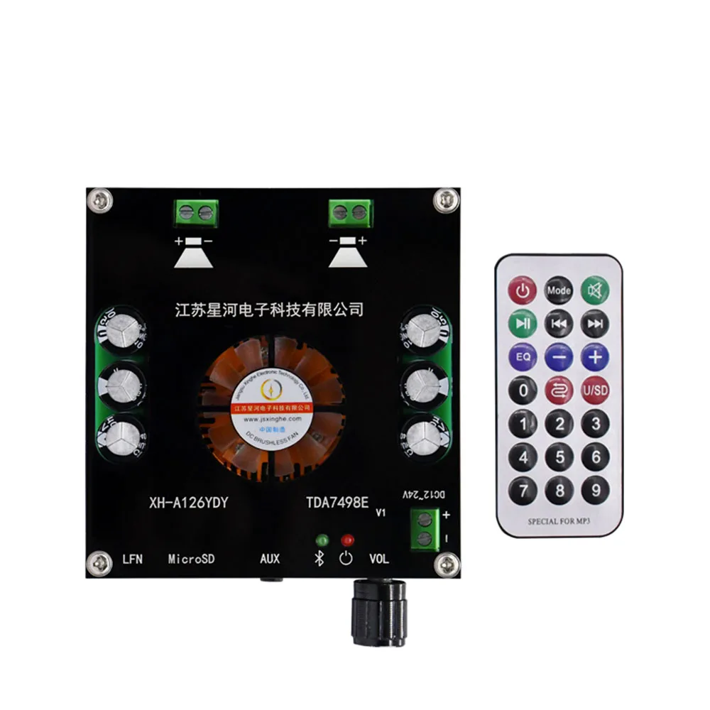 XH A126 160Wx2 Bluetooth 5 0 цифровой Мощность Плата усилителя стерео TDA7498E усилители AUX TF AMP