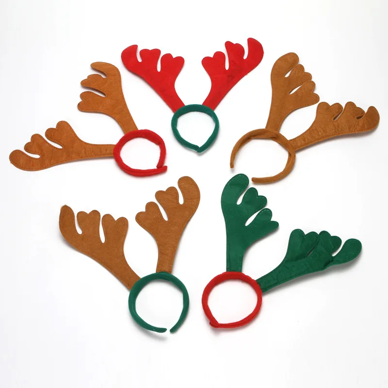 

30Pcs Children Adult Boy Girl Antlers Reindeer Headbands Head Buckle Headwear Holiday Festival Party Navidad Christmas