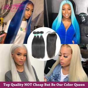 Berrys модные прямые 3 пряди застежкой 4*45*56*6 бразильские натуральные волосы 10-28 дюймов натуральный цвет 100% человеческие волосы