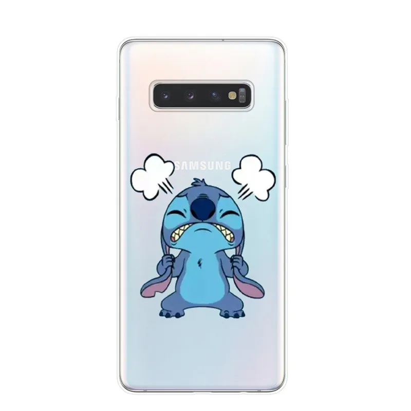 Милые чехлы для телефонов Disneys Stitch для samsung S10 S9 S8 Plus S10e 5G S6 S7 Edge S10Lite, Прозрачная силиконовая Мягкая задняя крышка - Цвет: T5970