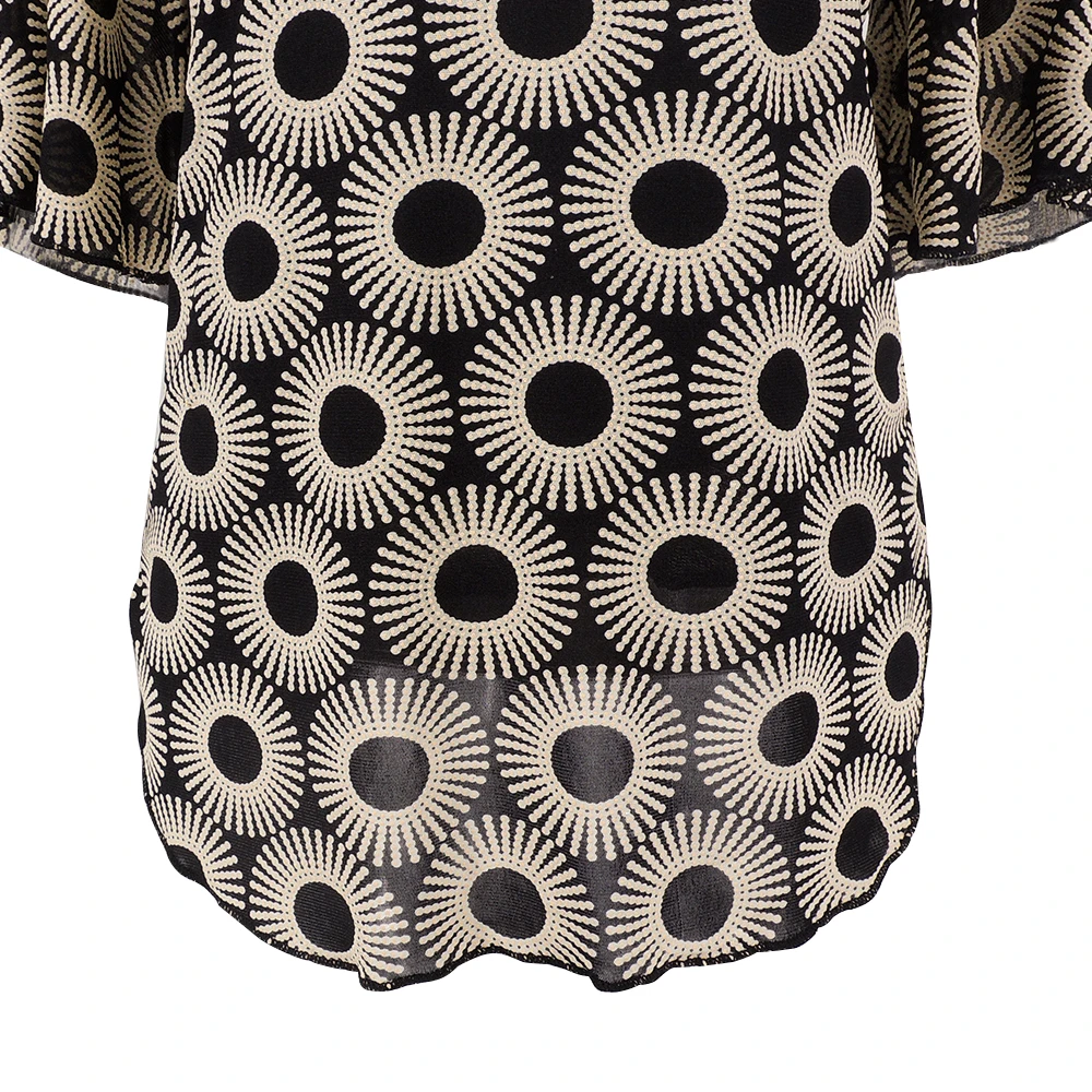 

Women Top Paisley Pattern Printed Elegant T-shirt Bell Sleeve Summer Soft Tops Ladies Casual Tee Shirt H375