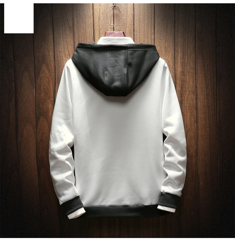 Толстовки мужские модные уличные хип-хоп Лоскутные толстовки с карманами на