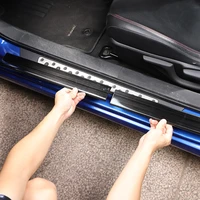 for toyota 86 stainless steel black car door sill protector plate cover trim stickers for subaru brz zc6 2012 20 car accessories