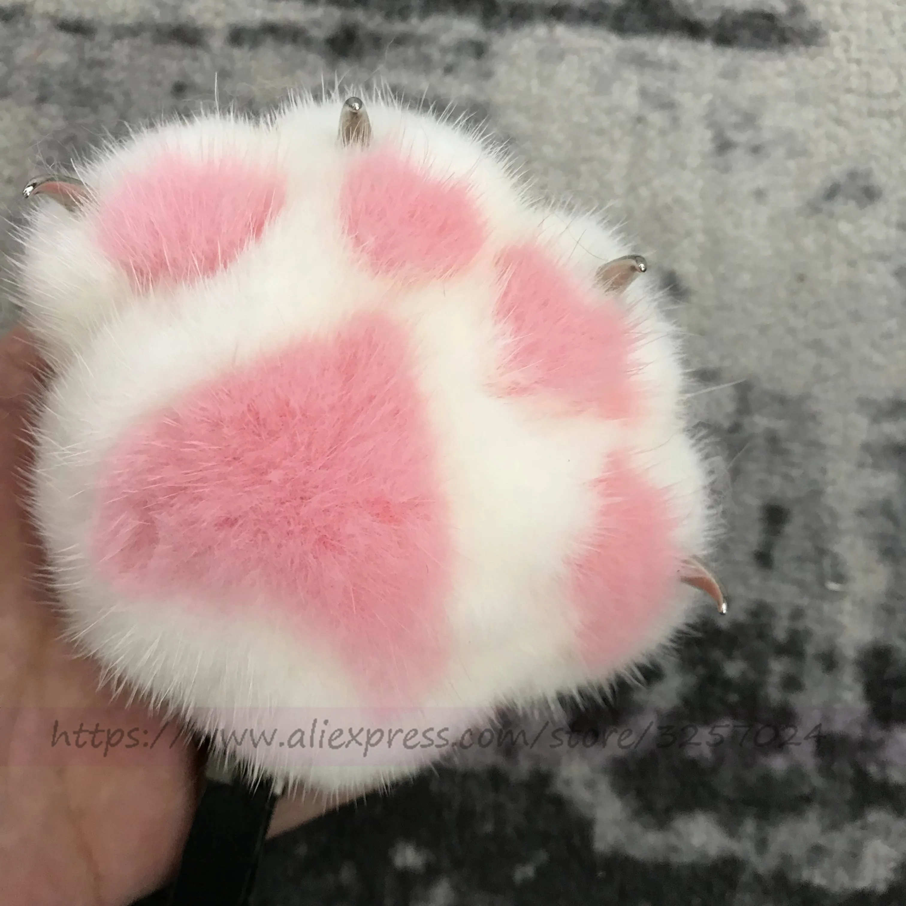 Magicfur милый маленький розовый коготь из натурального меха норки помпон подвеска