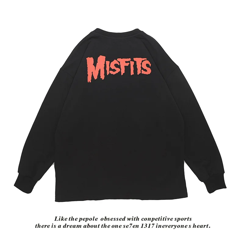 Свободный свитер из чистого хлопка с длинным рукавом и круглым вырезом | Женская