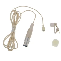 beige skin color clip on lavalier microphone for shure ta4f mini xlr 4pin wireless good quality mics