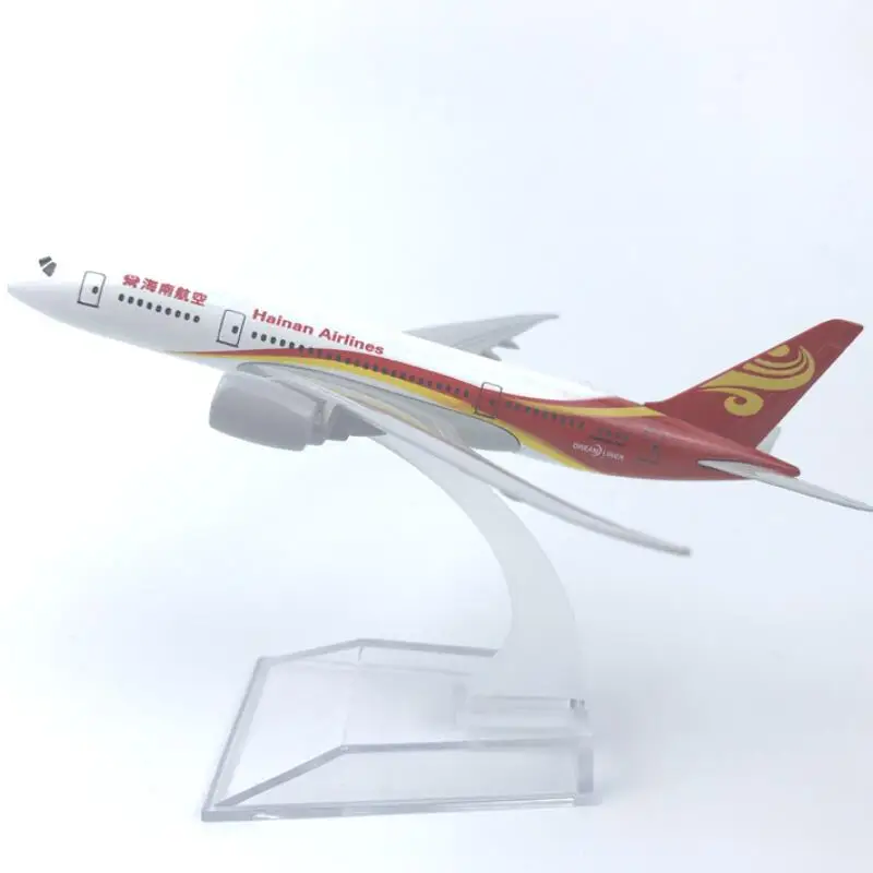 16 см Air China HaiNan Airlines B787 модель самолета Boeing 787 Airways w Стенд металлическая коллекции