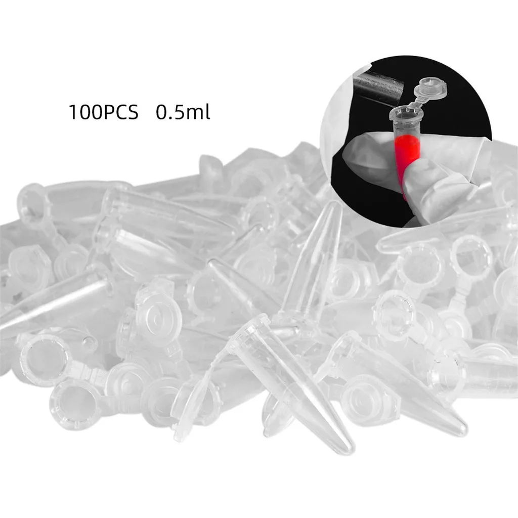 

Set Of 100 Centrifuge Test Tubes Liquid Makeup Storage Containers No Leakage