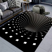 new 3d carpet luxury carpet floor mat illusion mat spiral rectangle carpet 3d geometric floor pad for living room bedroom