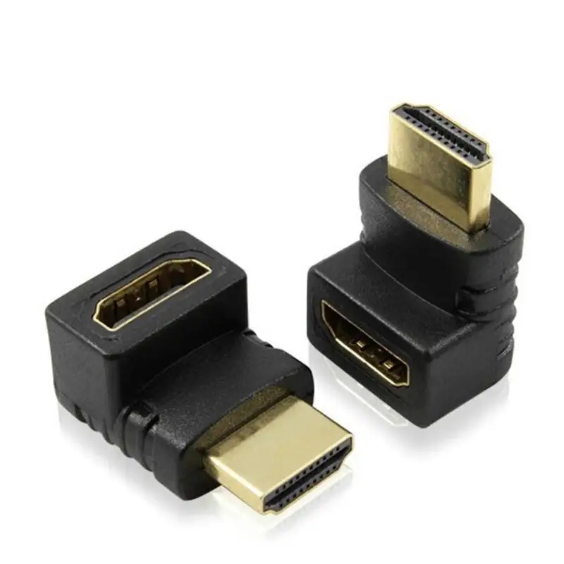 Besegad совместимому с HDMI адаптер Папа мама 270 градусов угол l образный разъем